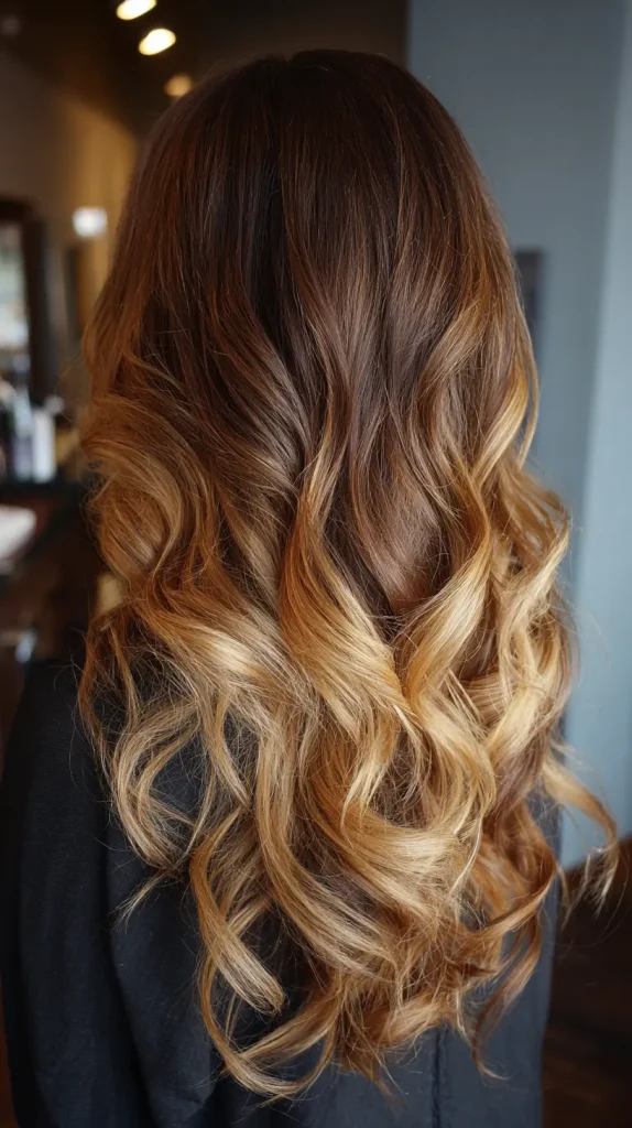 Deep Brown to Golden Blonde Ombre