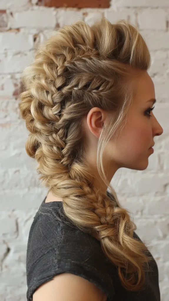  Dutch Braid Mohawk