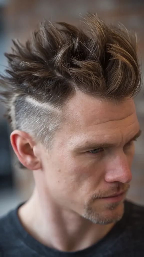 Faux Hawk with Hard Part