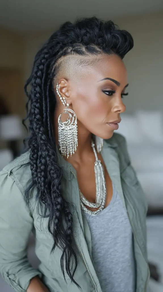 Feed-In Braids Mohawk