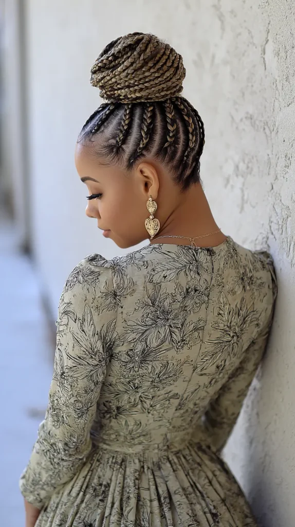  Feed-in Braids into a Bun