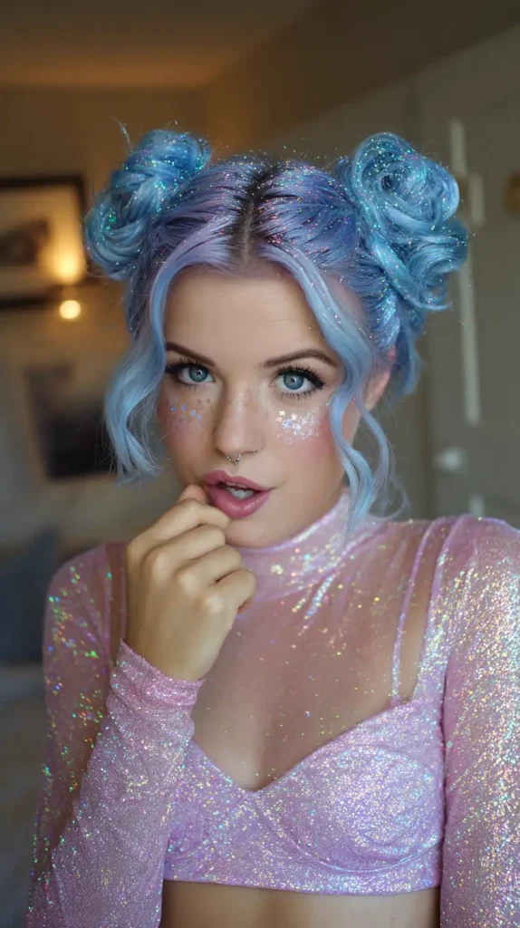 Glitter Space Buns