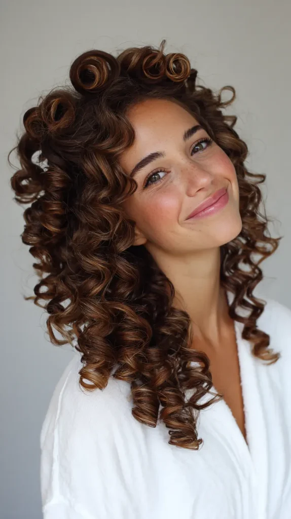 Hair Oil Enhanced Sock Curls 