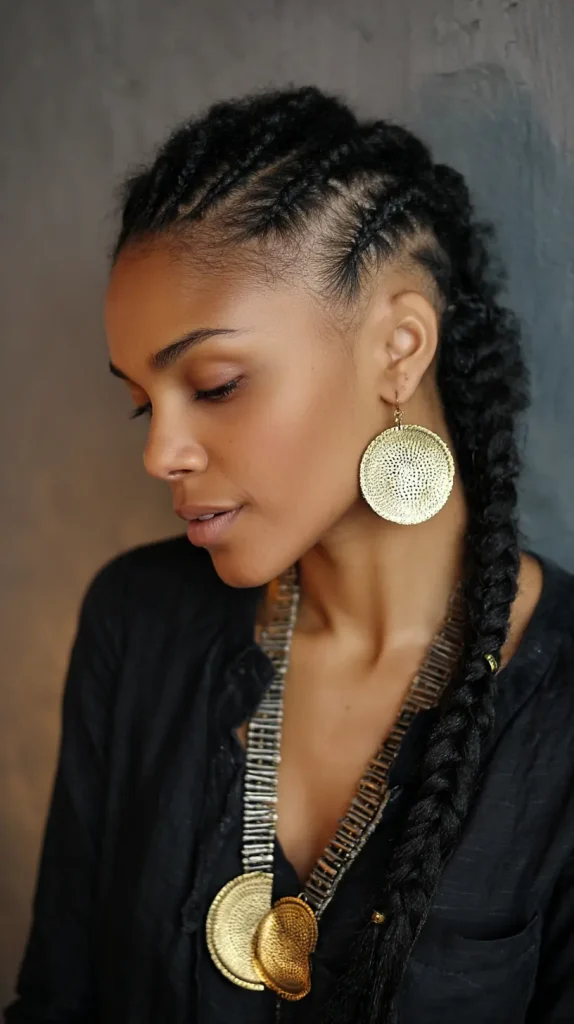 Half Cornrows, Half Afro
