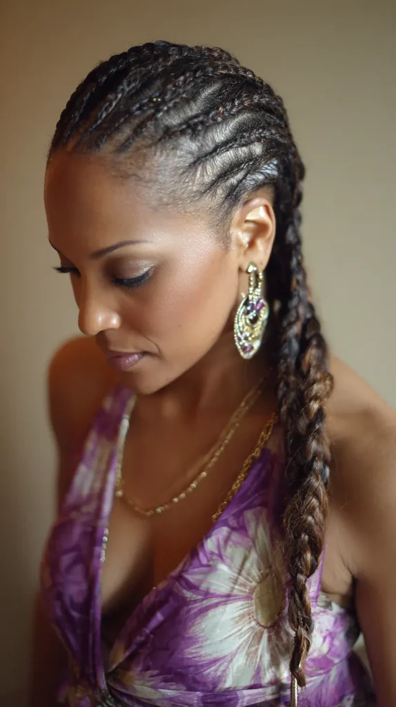 Half Cornrows, Half Natural