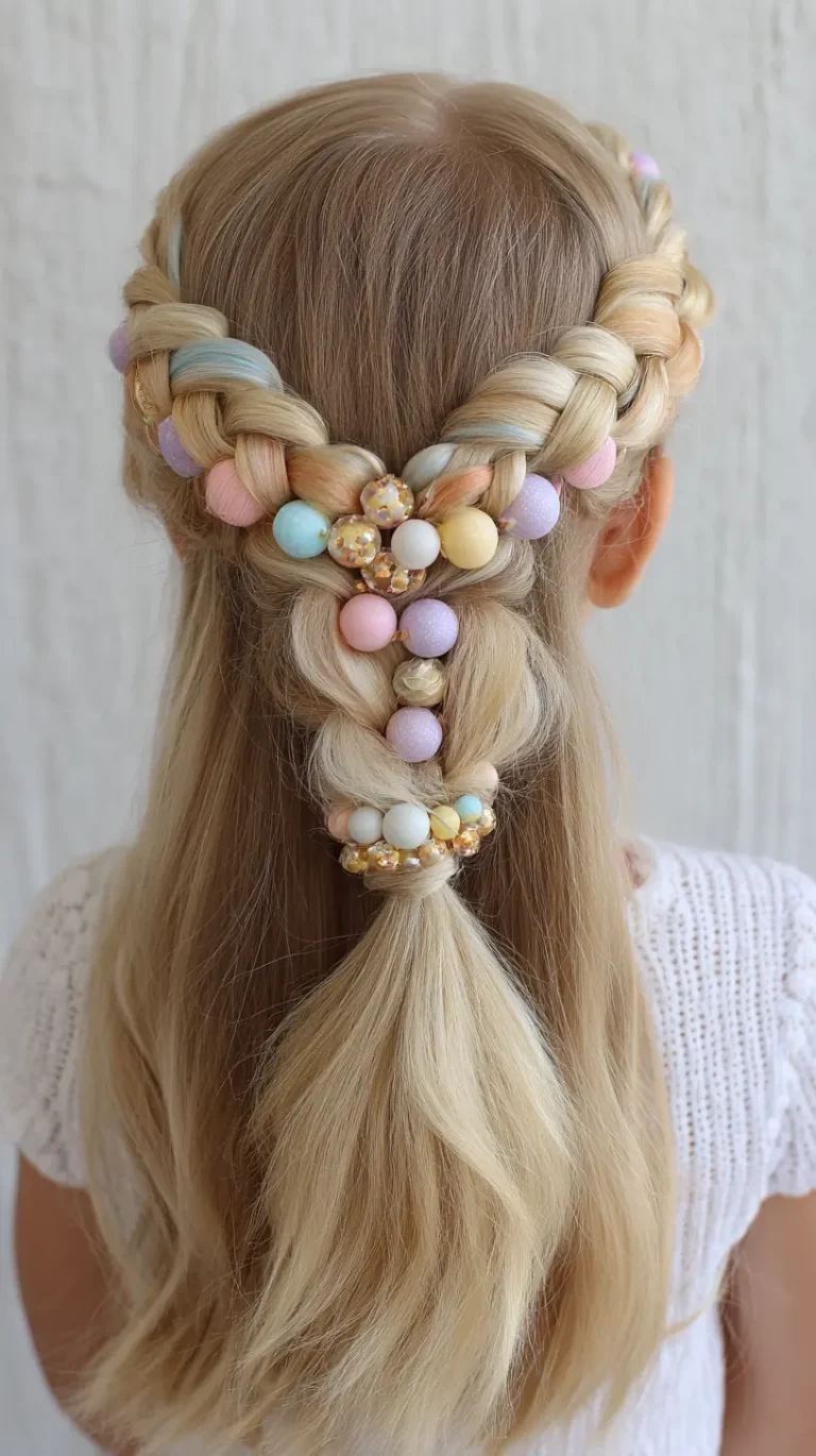 A Fun and Stylish Guide to 13 Kids Braided Ponytail Hairstyles with Beads