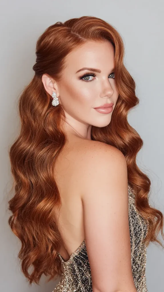 Half-Up Glam Waves