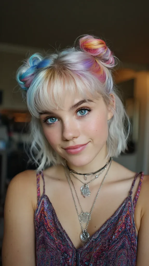 Half-Up Space Buns