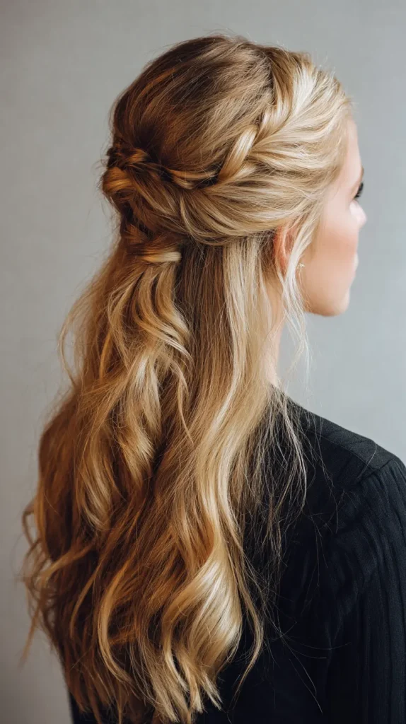 Half-Up Twisted Crown