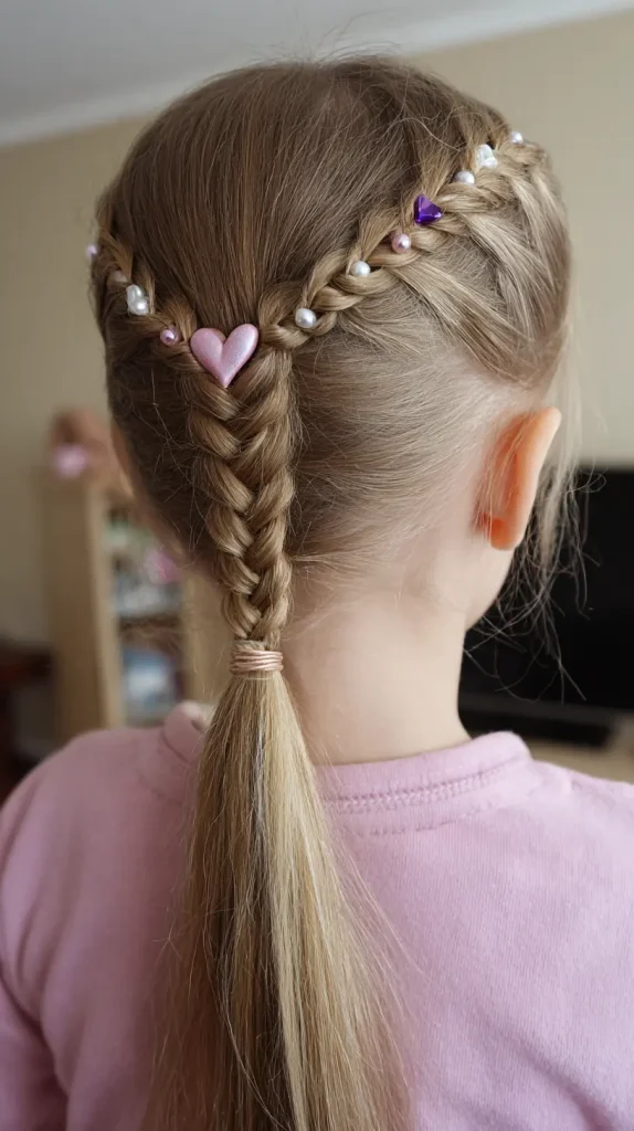 Heart-Shaped Braided Ponytail