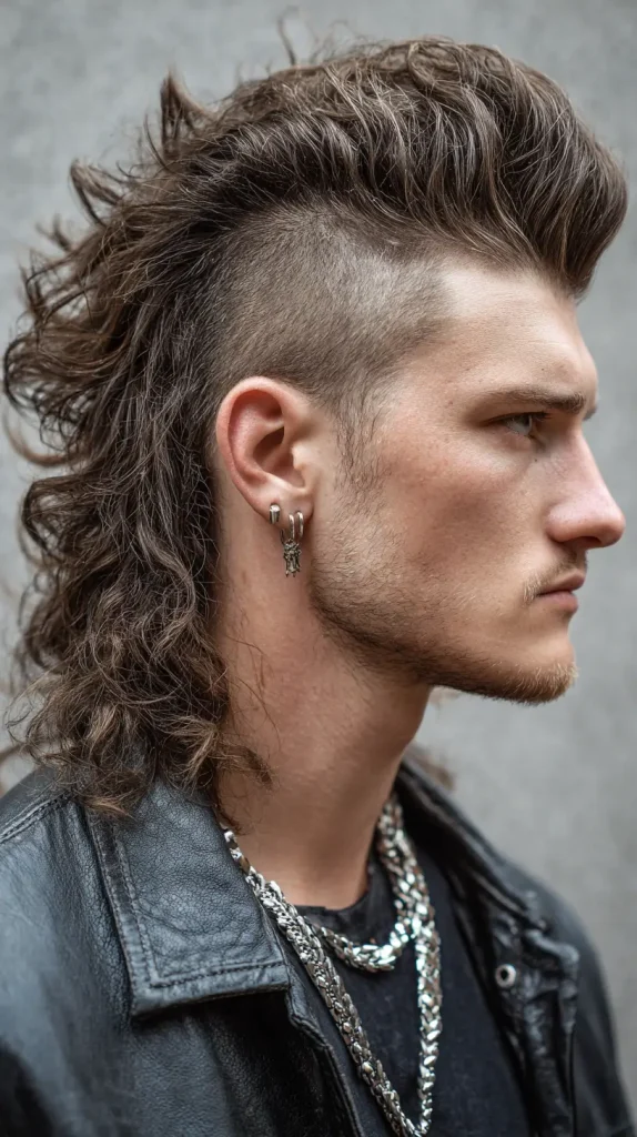 High-Volume Burst Fade Mullet
