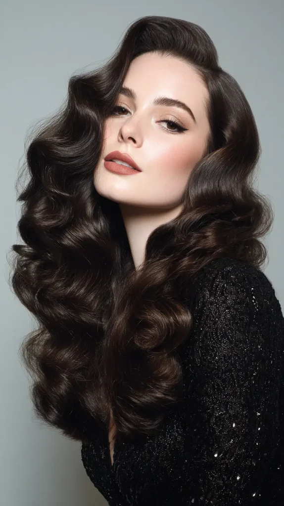 High-Volume Glam Waves with Retro Flair