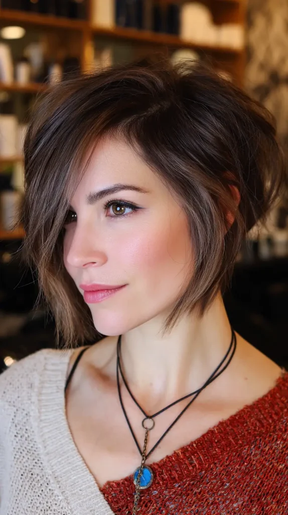 Layered Bob with Side Bangs