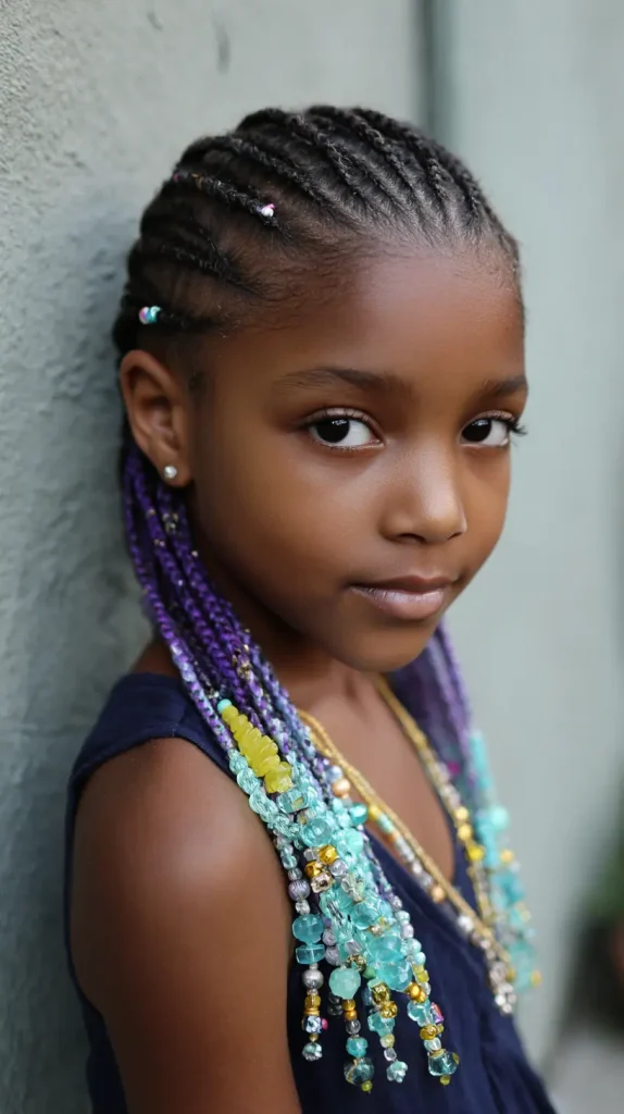 Lemonade Braids with Colorful Beads
