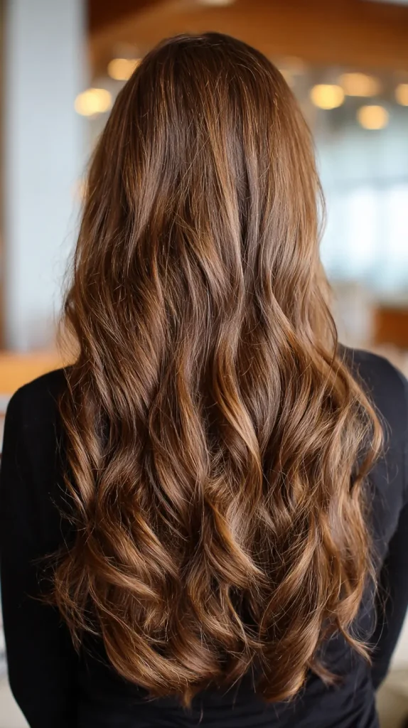 Light Chestnut Brown with Beachy Waves
