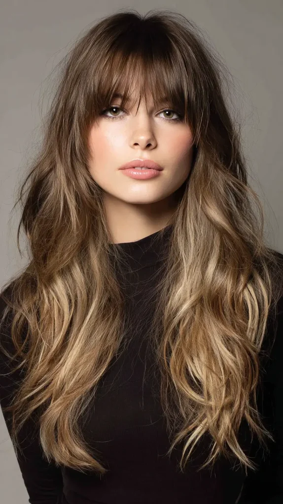 Long Bangs Styles for Long Hair