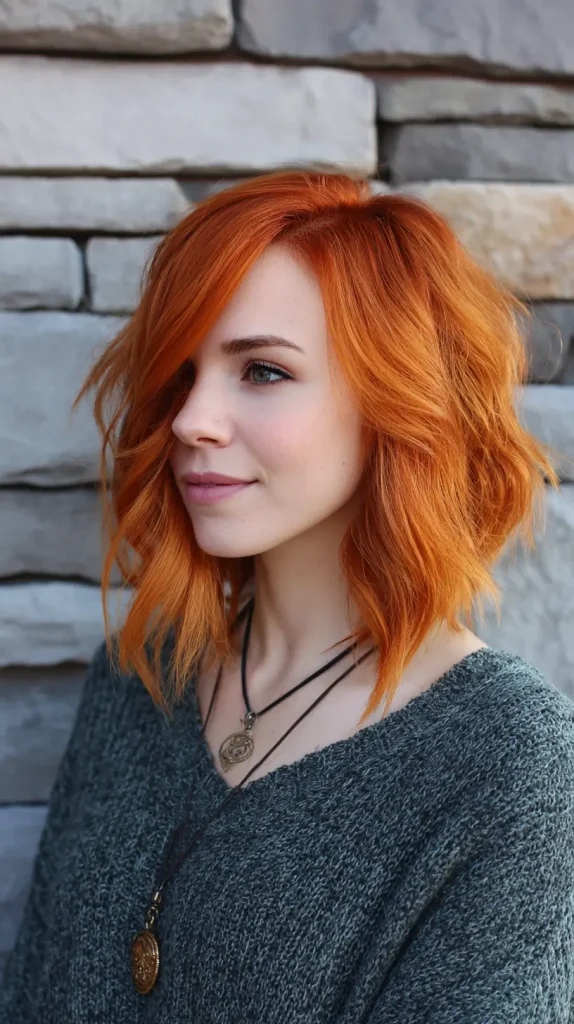 Long Bob (Lob) with Side-Swept Bangs