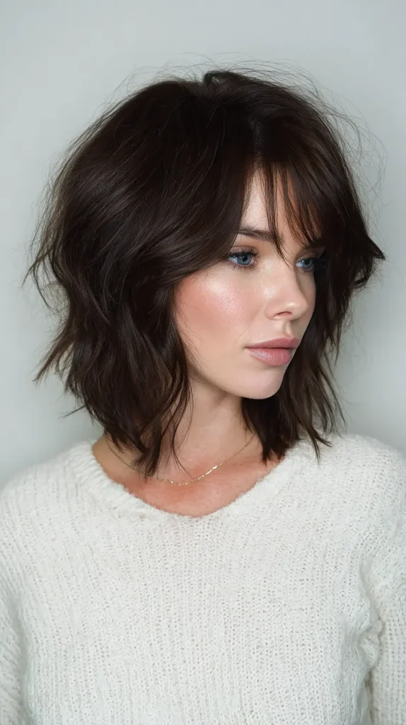 Long Choppy Layered Bob (Lob)