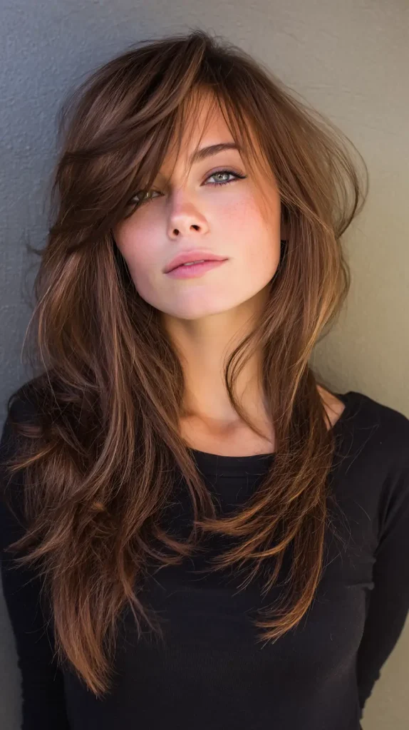 Long Side-Swept Bangs