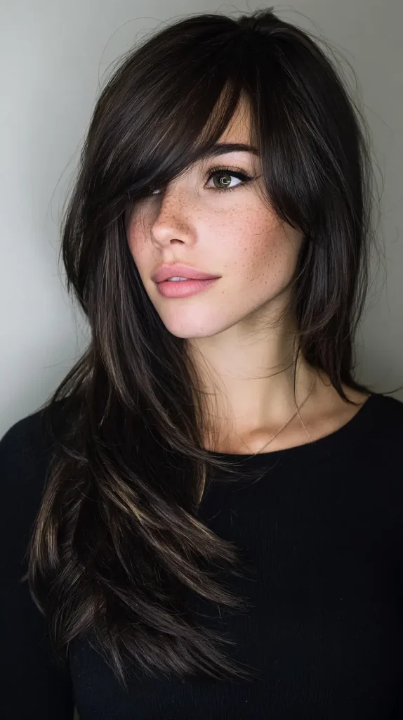 Long Side-Swept Bangs