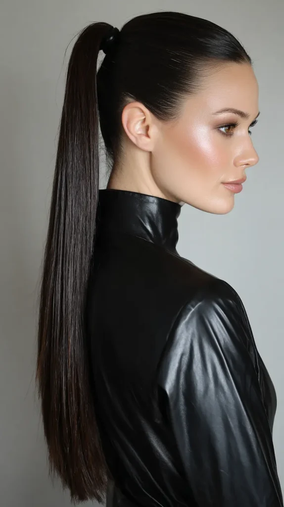 Long Sleek Ponytail with Extensions