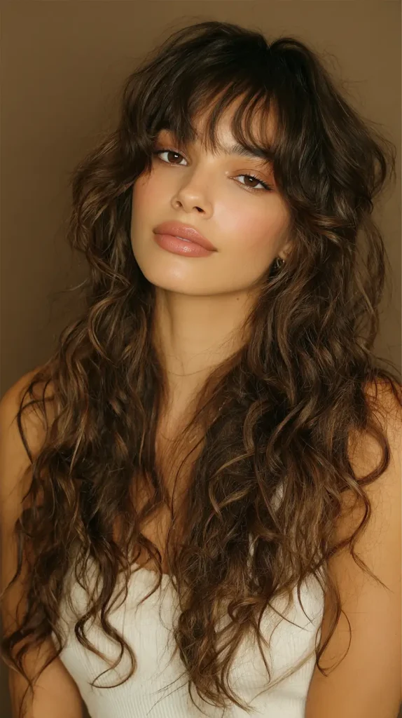  Loose Curly Side Bangs