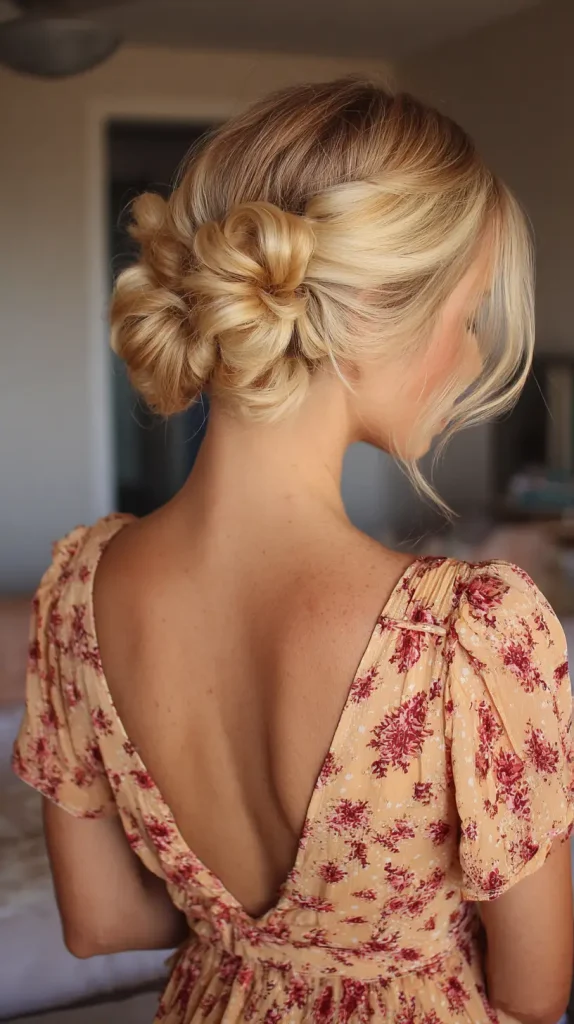 Low Space Buns on Short Hair