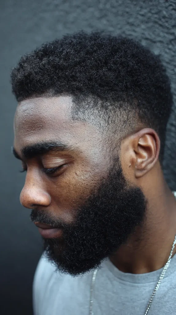 Low Taper Fade with Afro