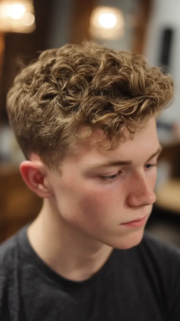 Low Taper Fade with Curls