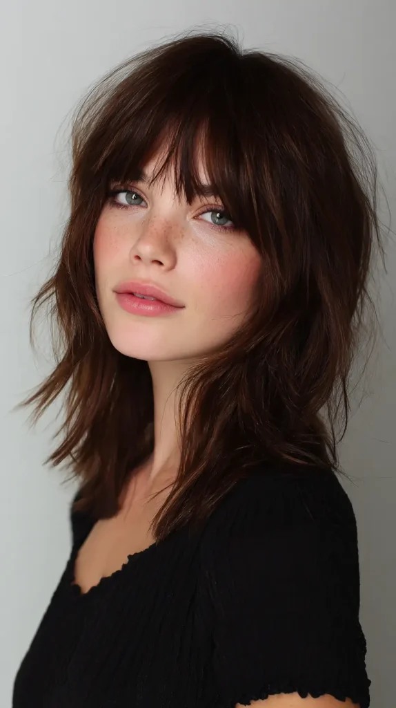 Medium-Length Cut with Wispy Bangs