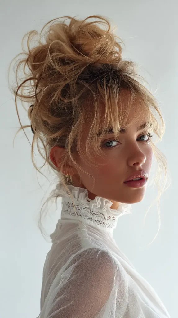 Messy High Clip Updo