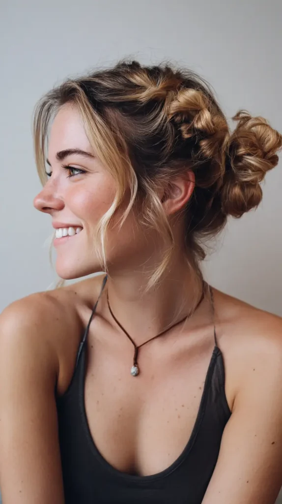Messy Low Space Buns