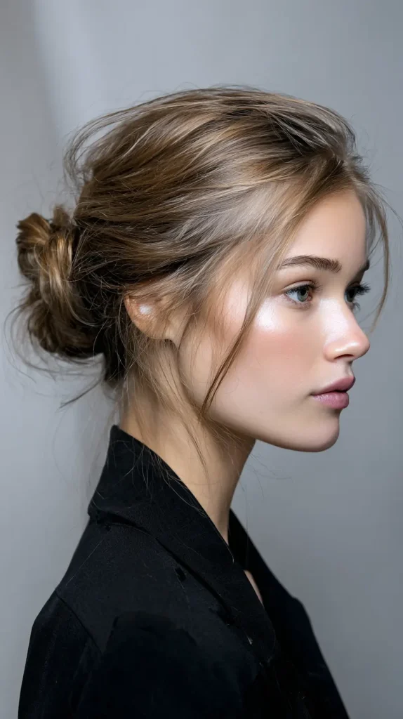 Messy Slick Back Bun