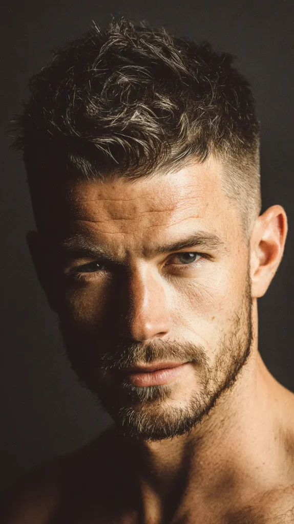 Messy Two Block Haircut Men