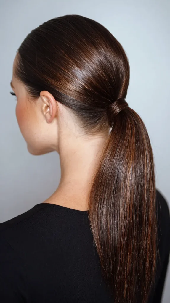 Mid-Level Sleek Ponytail