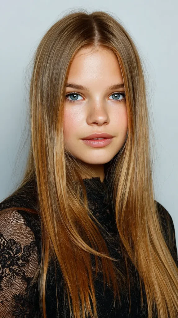Middle Part with Tucked Ends