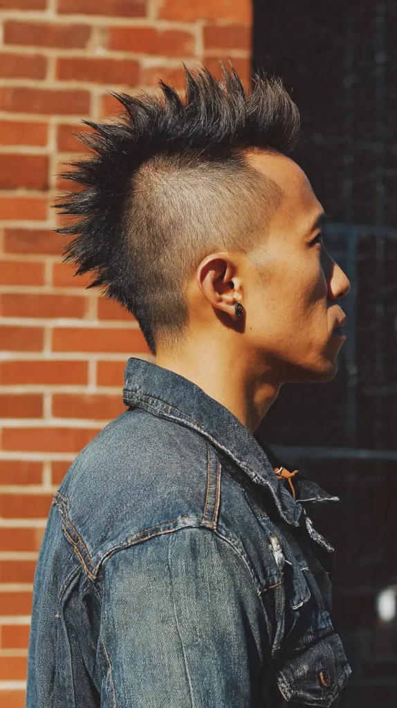Mohawk Fade for Straight Hair