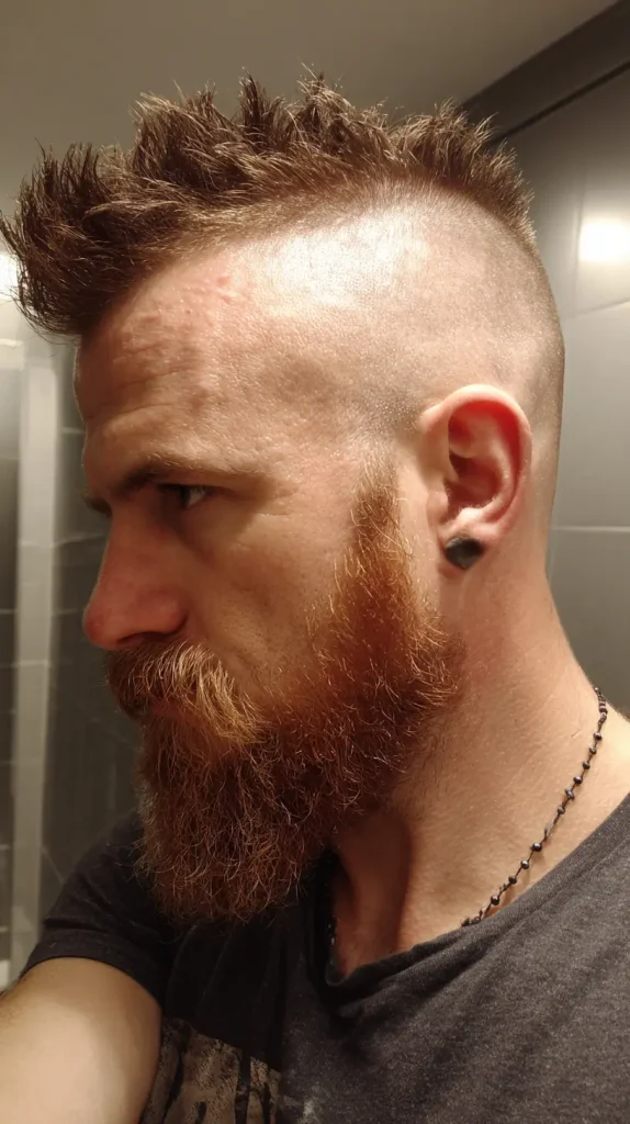 Mohawk Fade with Beard