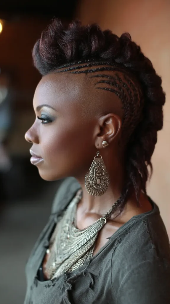 Mohawk with Micro Braids