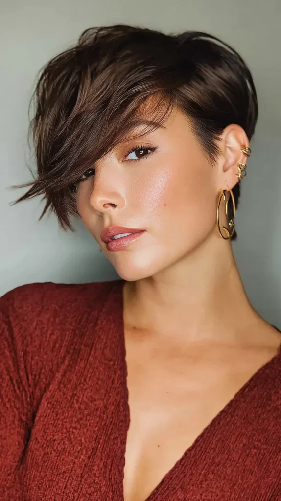 Pixie Cut with Sweeping Side Bangs