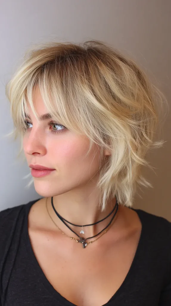 Razor-Cut Choppy Bob