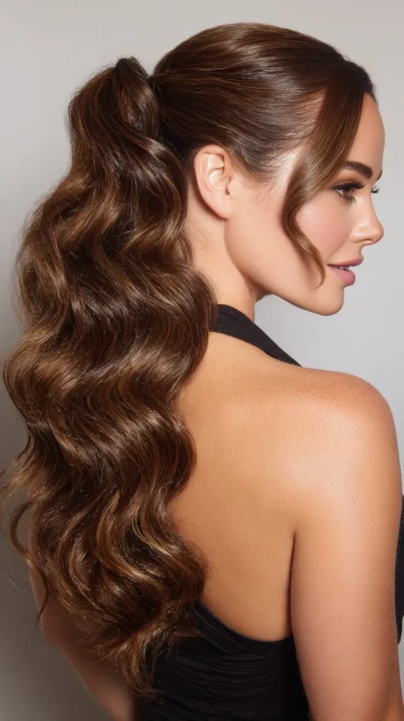 Sculpted Ponytail Waves