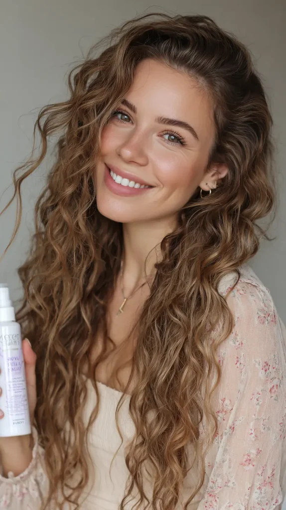 Setting Spray for Long-Lasting Heatless Curls