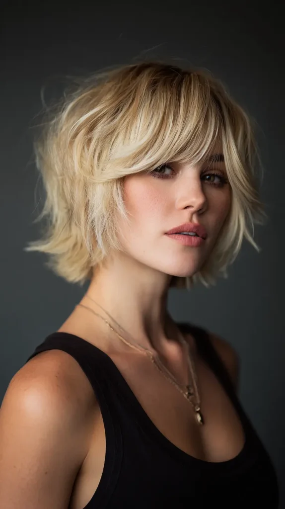 Shaggy Bob with Side Bangs
