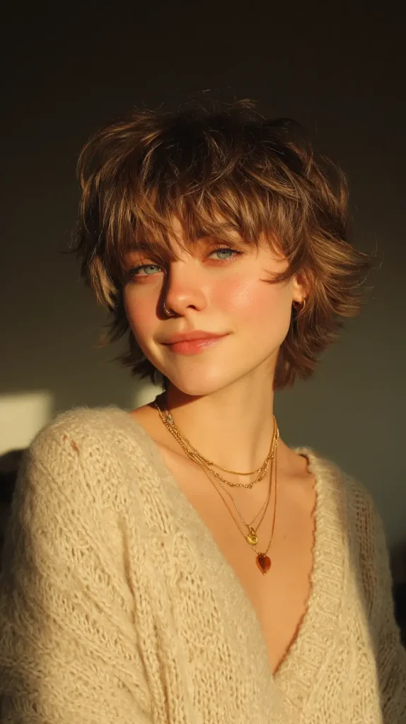 Shaggy Short Cut with Side Bangs