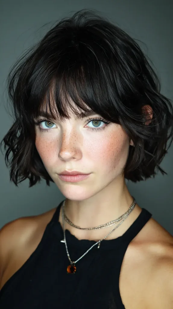 Short Choppy Bob with Wispy Bangs
