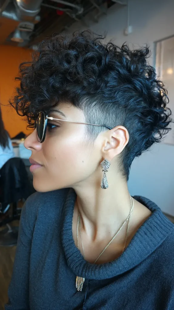 Short Curly Mohawk