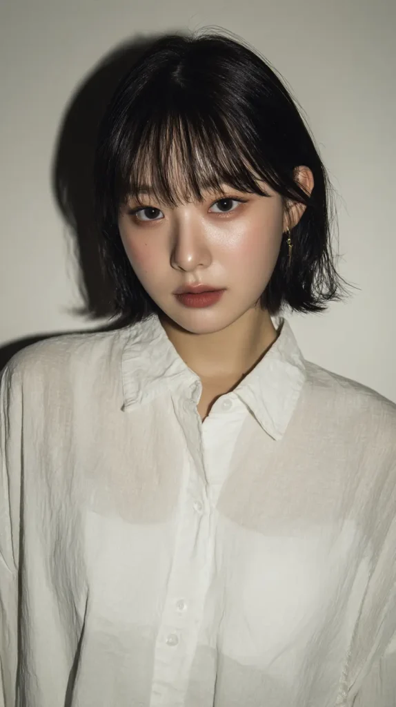  Short Hair with See-Through Bangs