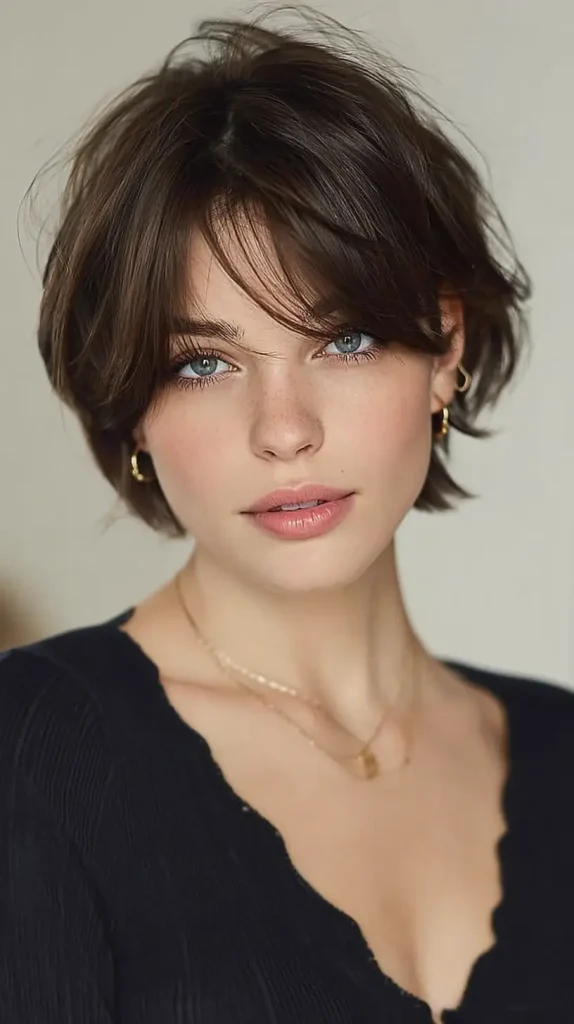 Short Layered Bob with Side Bang