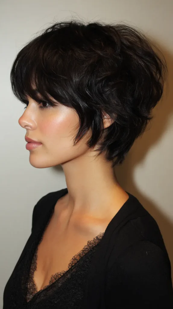 Short Layers for Thick Hair